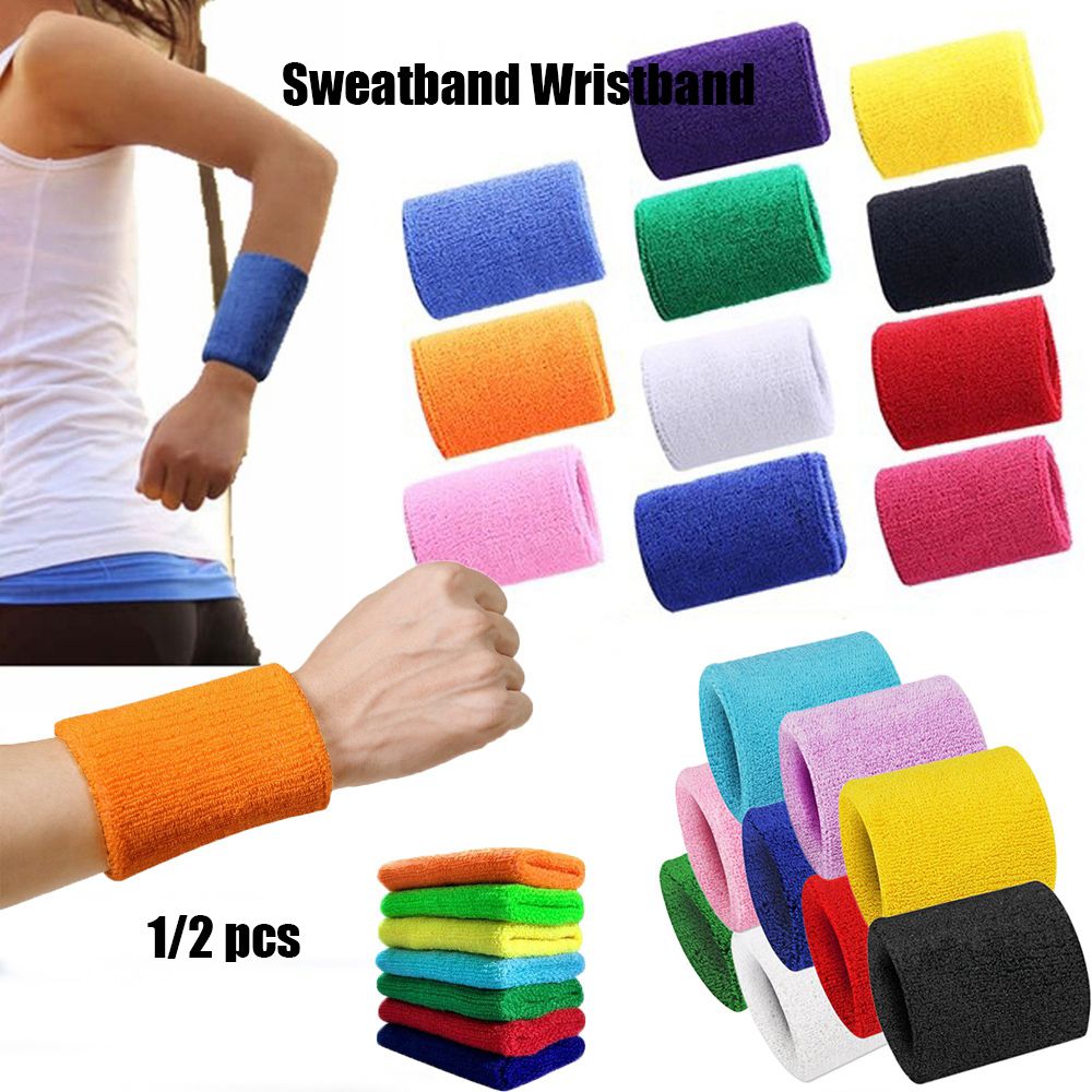 1/2Pcs Unisex Wristbands Sport - Wrist Wrap Support ulasan dan harga