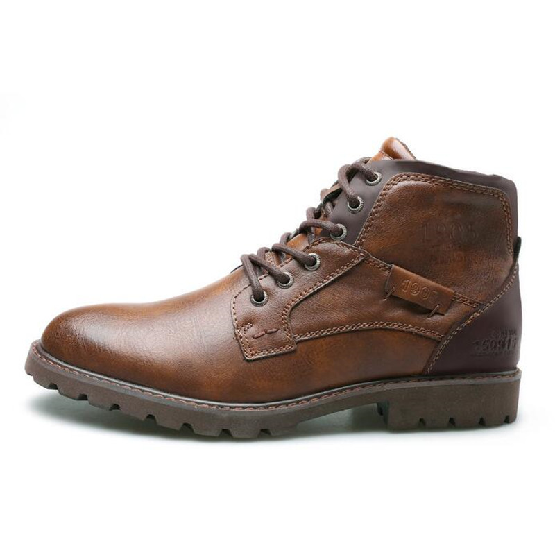 Leather Men Ankle Boots Plus S - Crossfit Outdoor ulasan dan harga