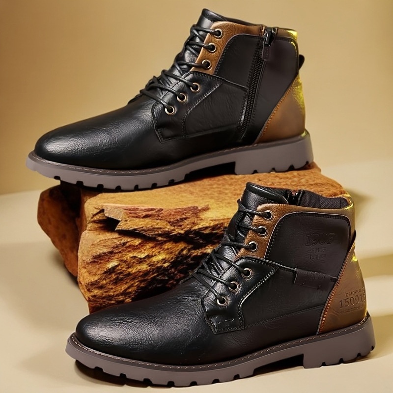 Leather Men Ankle Boots Plus S - Crossfit Outdoor ulasan dan harga