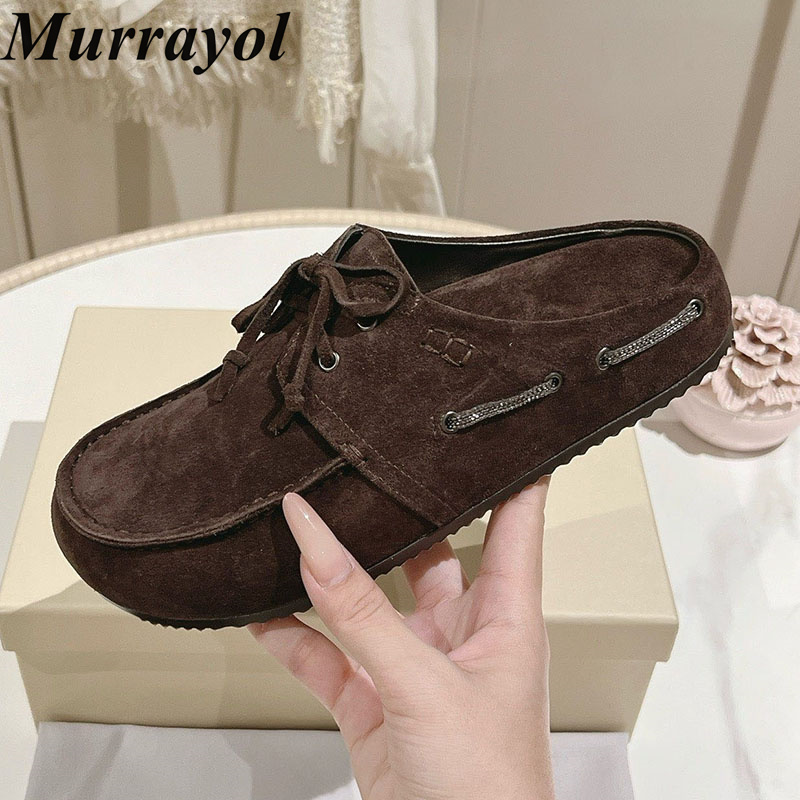 Lazy Mules Women Cow Suede Clo - Crossfit Outdoor ulasan dan harga