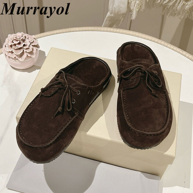 Lazy Mules Women Cow Suede Clo - Crossfit Outdoor ulasan dan harga