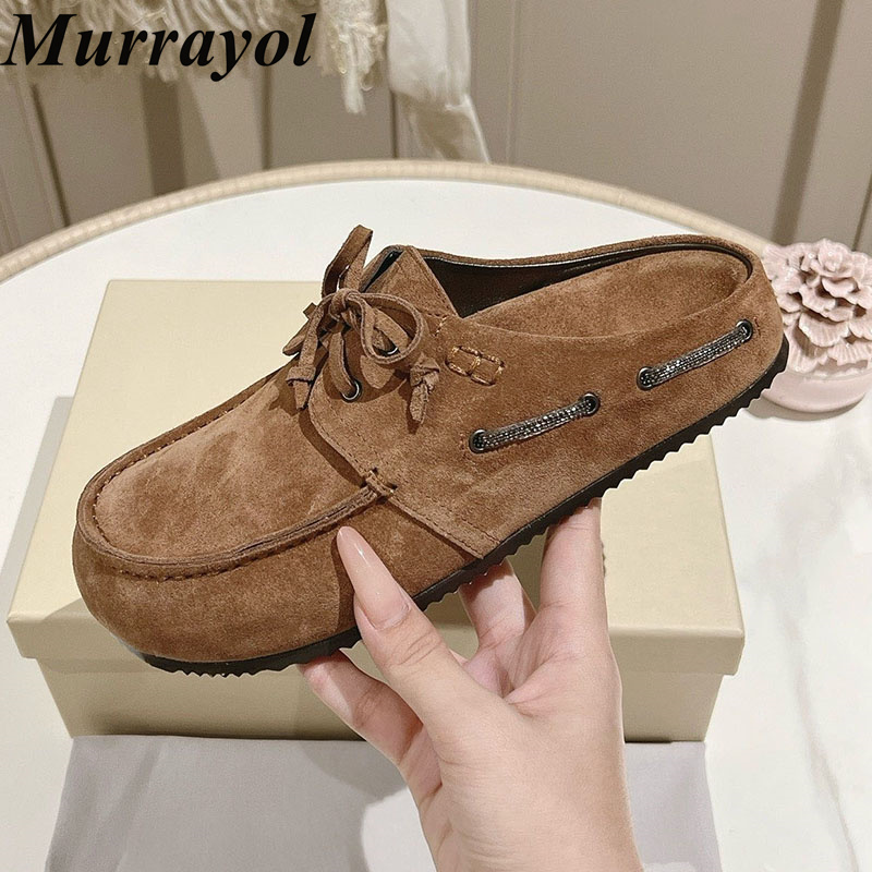 Lazy Mules Women Cow Suede Clo - Crossfit Outdoor ulasan dan harga