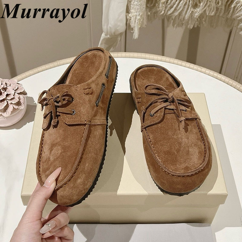Lazy Mules Women Cow Suede Clo - Crossfit Outdoor ulasan dan harga