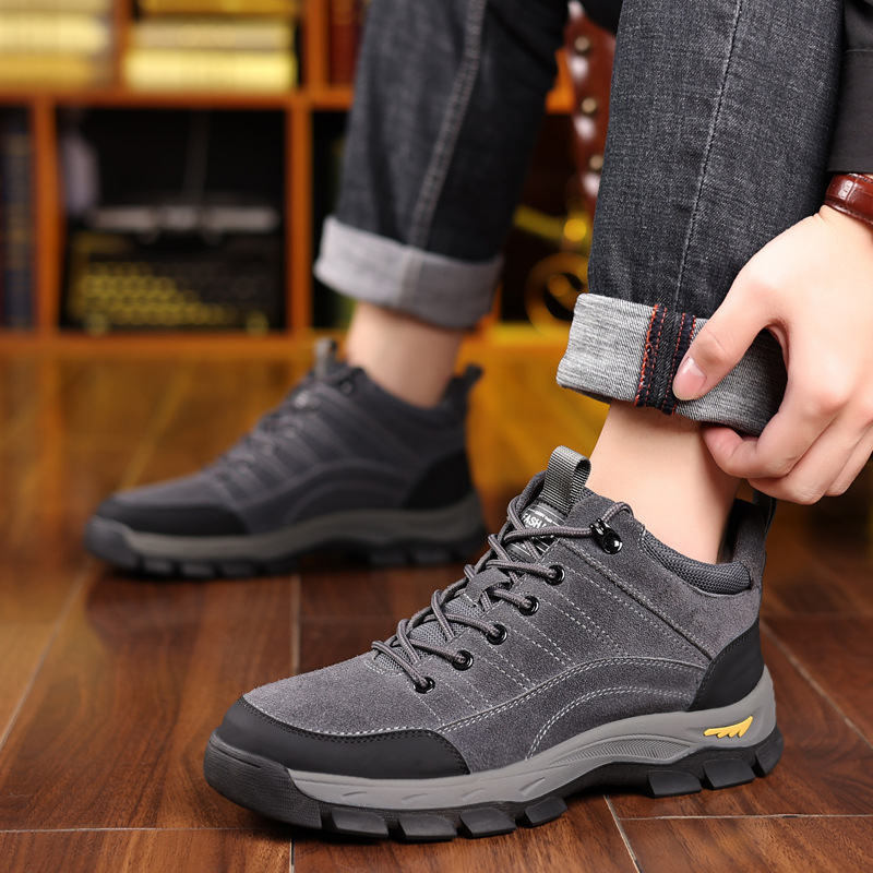Men Winter Leather Shoes Warm  - Crossfit Outdoor ulasan dan harga