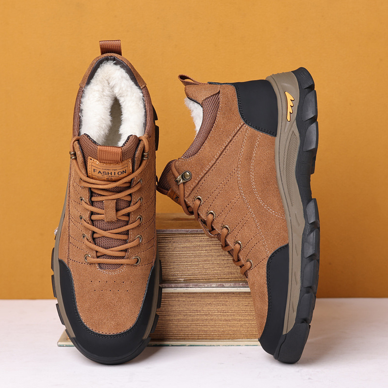 Men Winter Leather Shoes Warm  - Crossfit Outdoor ulasan dan harga