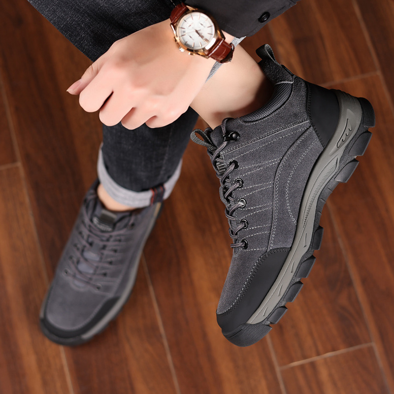 Men Winter Leather Shoes Warm  - Crossfit Outdoor ulasan dan harga