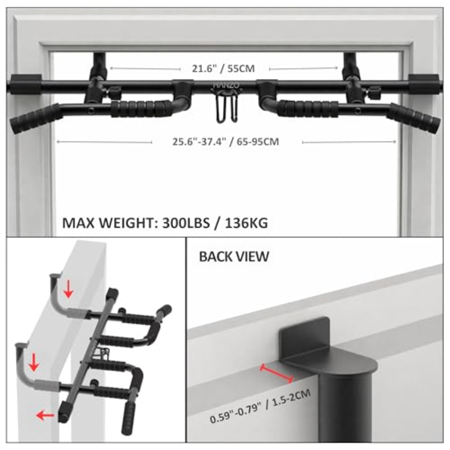 Doorway Pull Up Bar Set with S - Pull Up Bar Grip ulasan dan harga