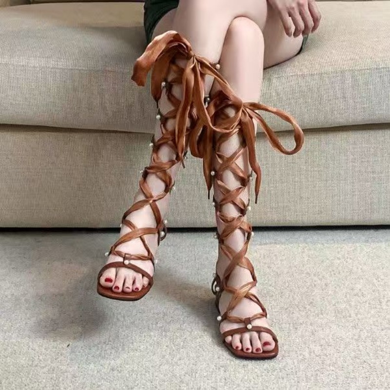 Real Leather Roman Sandals Wom - Crossfit Youtube ulasan dan harga