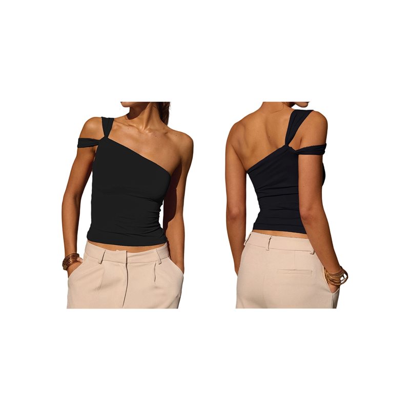 Women's One Shoulder Asymmetri - Crossfit Youtube ulasan dan harga
