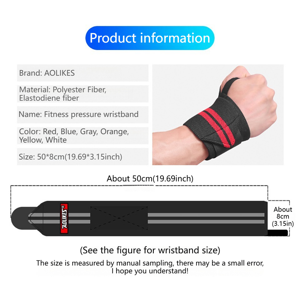 AOLIKES Fitness Wrist Wraps We - Wrist Wrap Support ulasan dan harga